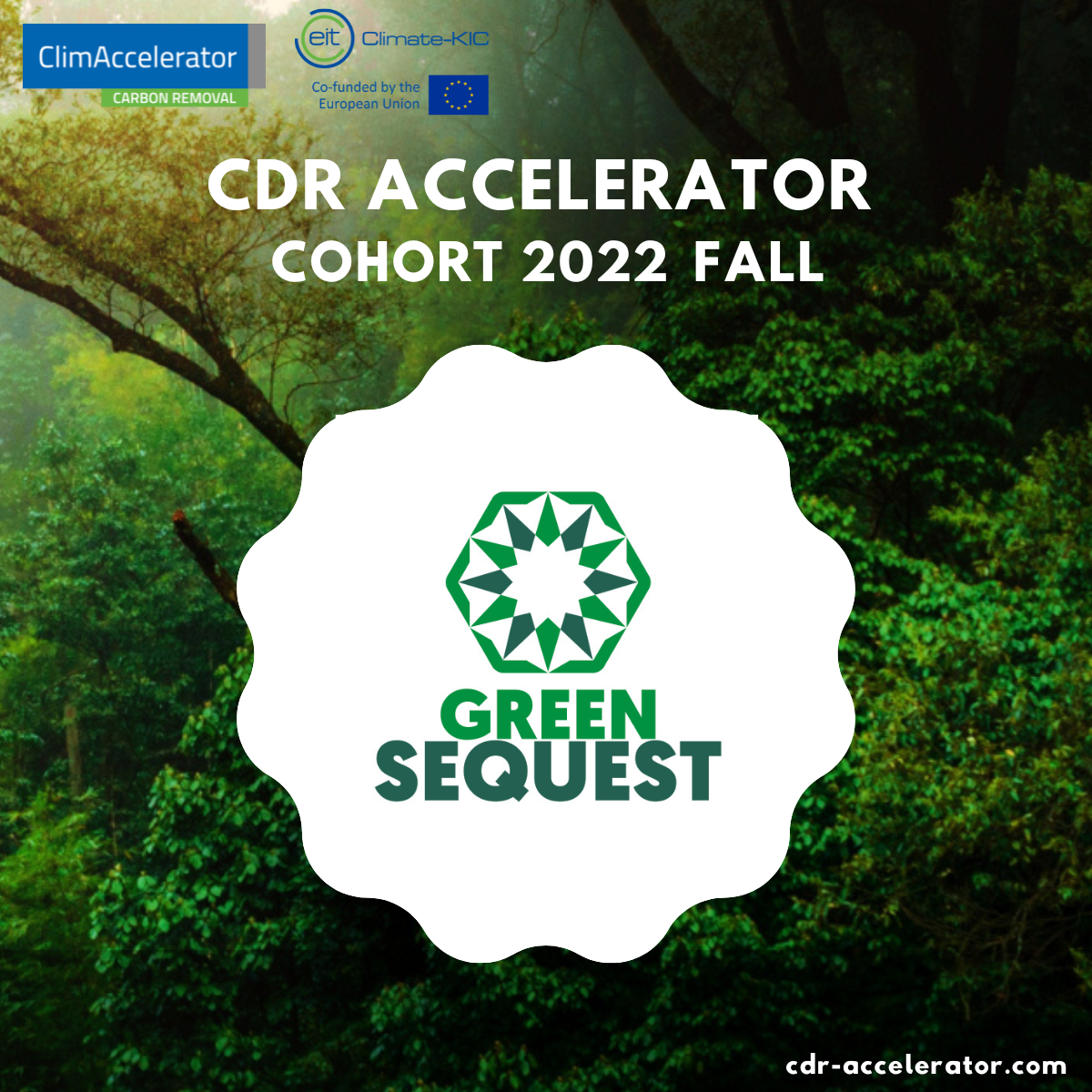 Green Sequest selected to join Carbon Removal ClimAccelerator